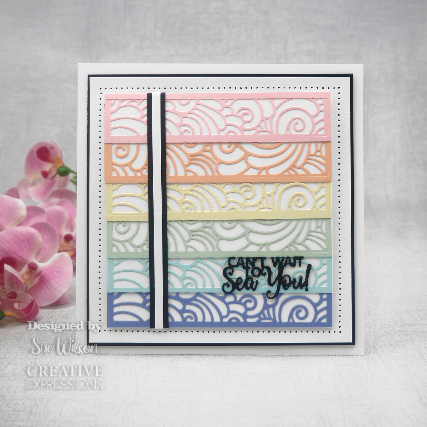 Creative Expressions Craft Dies By Sue Wilson-Background Collection - Beach Waves