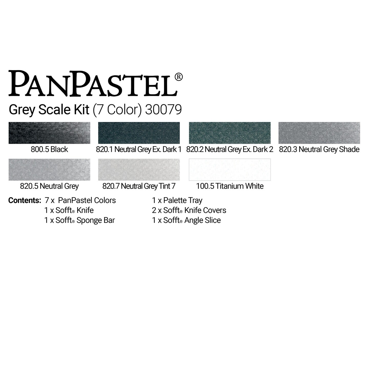 Panpastel 7 Color Grey Scale Set