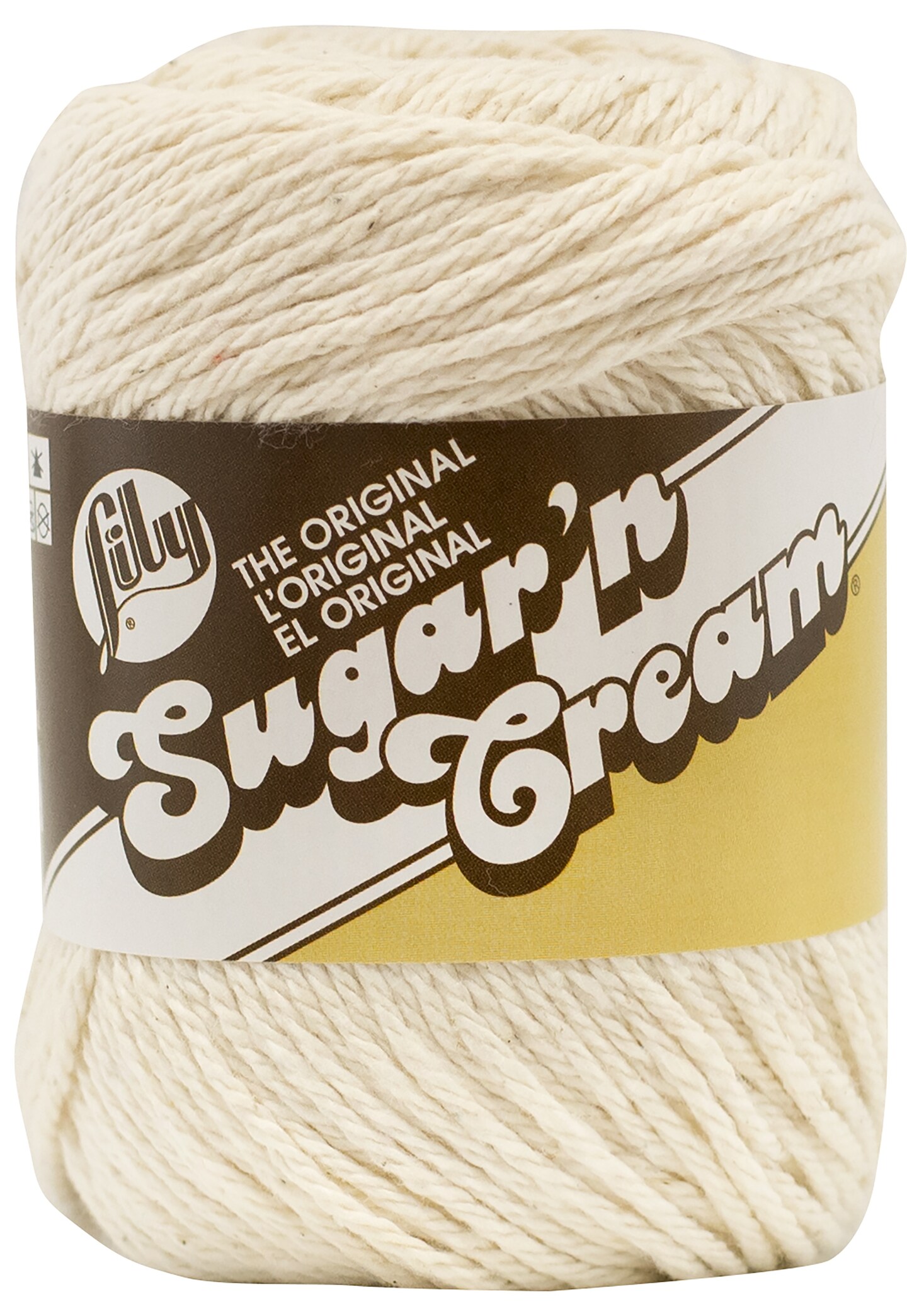 Lily Sugar'N Cream Ecru Yarn - 6 Pack of 71g/2.5oz - Cotton - 4 Medium (Worsted) - 120 Yards - Knitting/Crochet