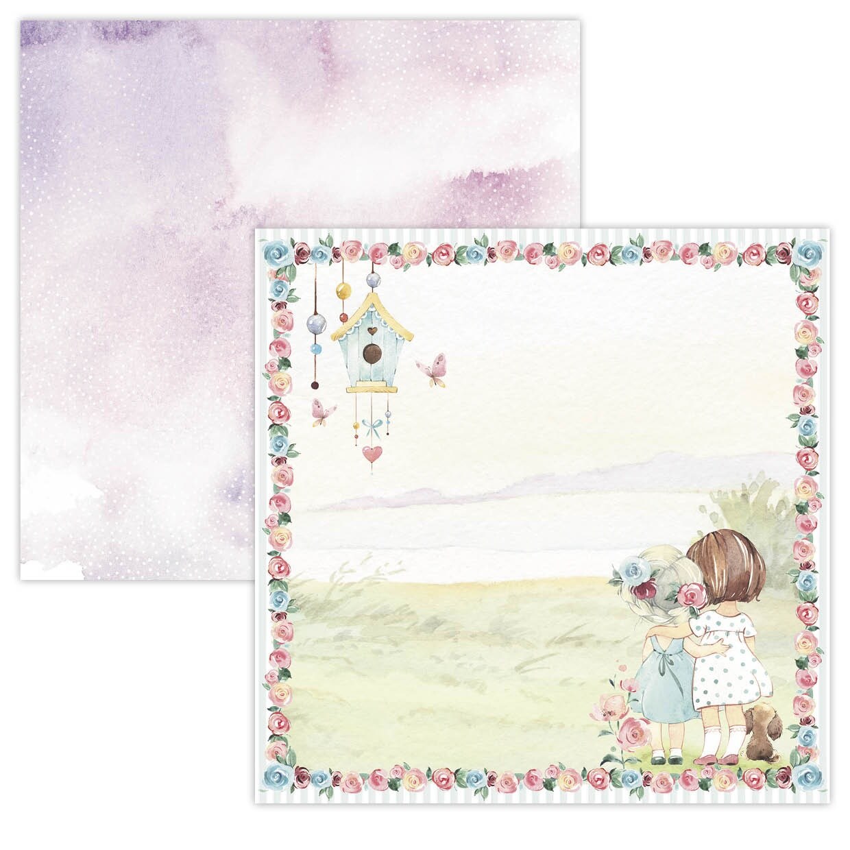 Studio Light Little Blossom Background Paper 12/Pkg-Nr. 04, Little Blossom
