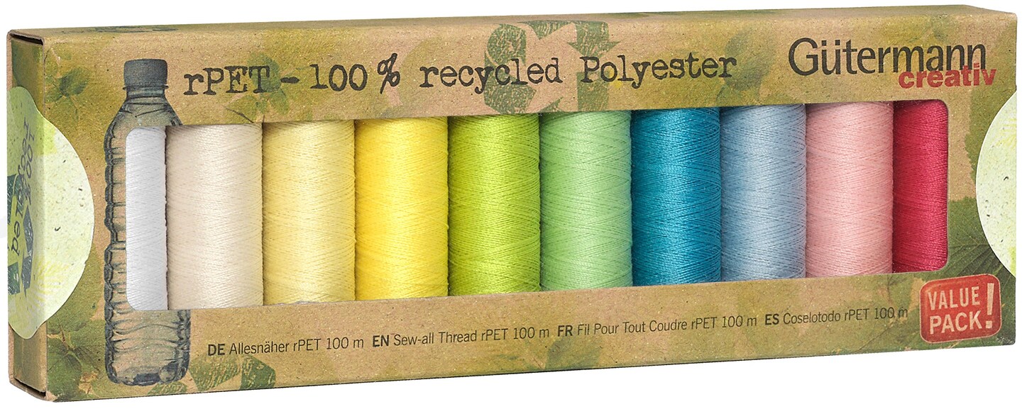 Gütermann Sewing Thread Set Sew All Thread Pastel - 10 spools 