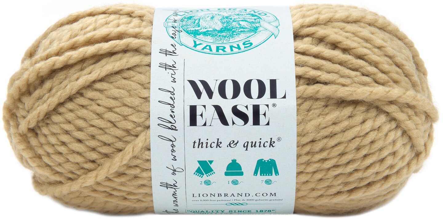 Lion Brand Yarn Woolease Thick & Quick Yarn, 1 Pack, Bubblegum