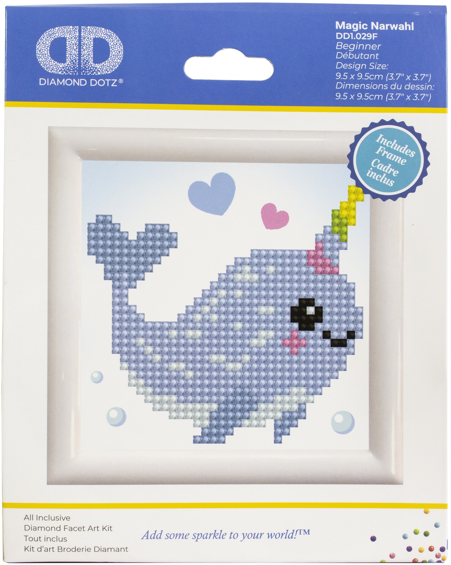 Diamond Dotz Diamond Art Kit With Frame 3"X3"Magic Narwahl Michaels