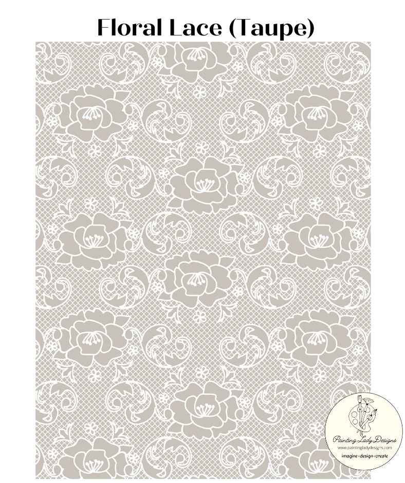 Floral Lace Decoupage Paper for Crafting and Multi Media Art - Medium