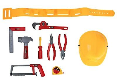Kids Tool Toy - Pretend Play Children&#x27;s Tool Belt Set with Hard Hat, Tape Measure and Toy Hand Tools