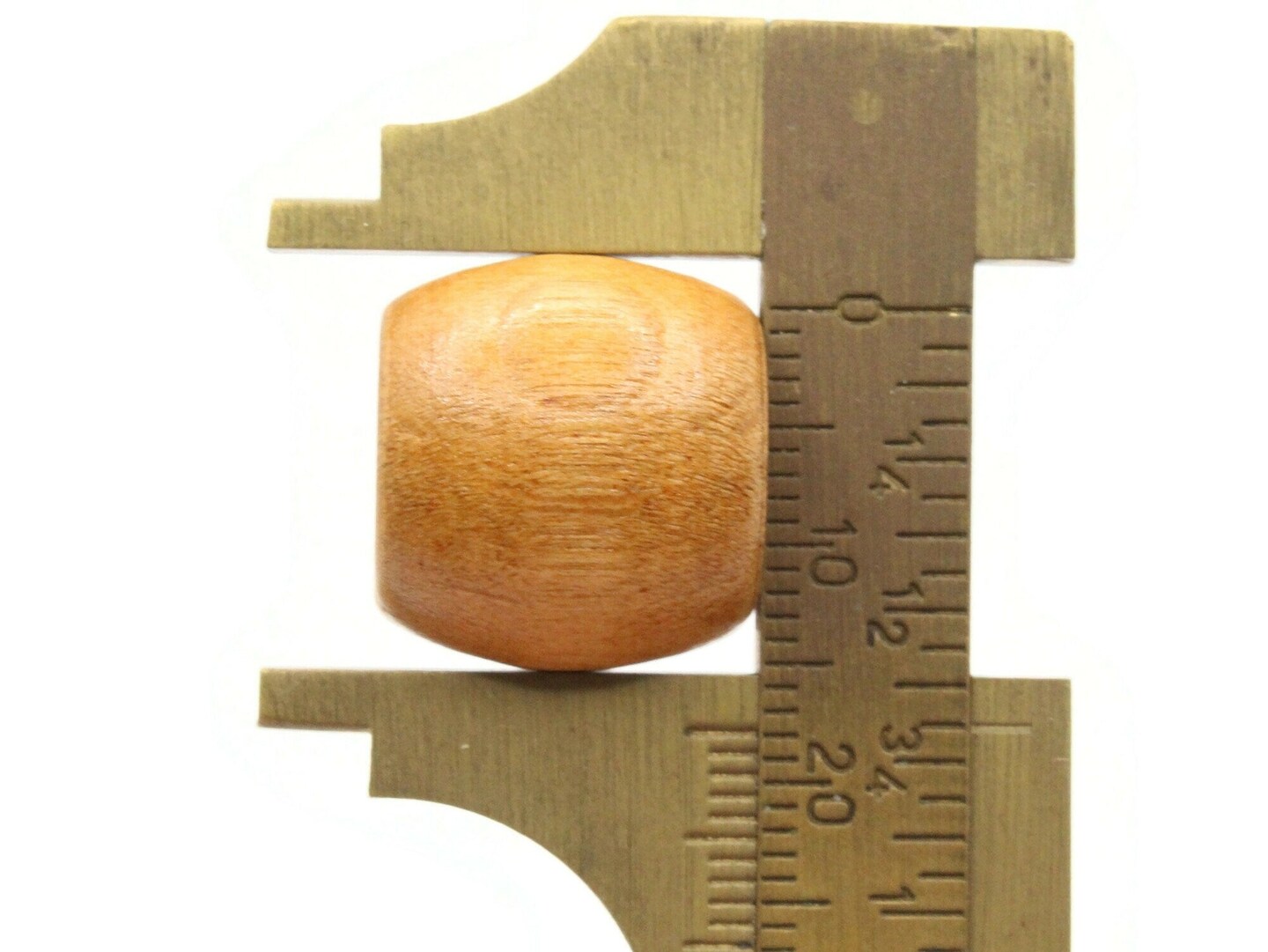 8 17mm Light Brown Large Hole Wooden Barrel Beads