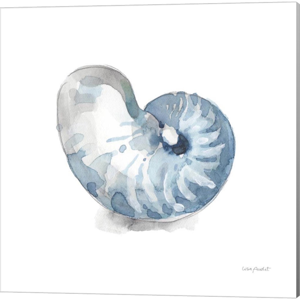 Blue Escape Coastal B by Lisa Audit 14" x 14" Canvas Wall Art (Set of 2)