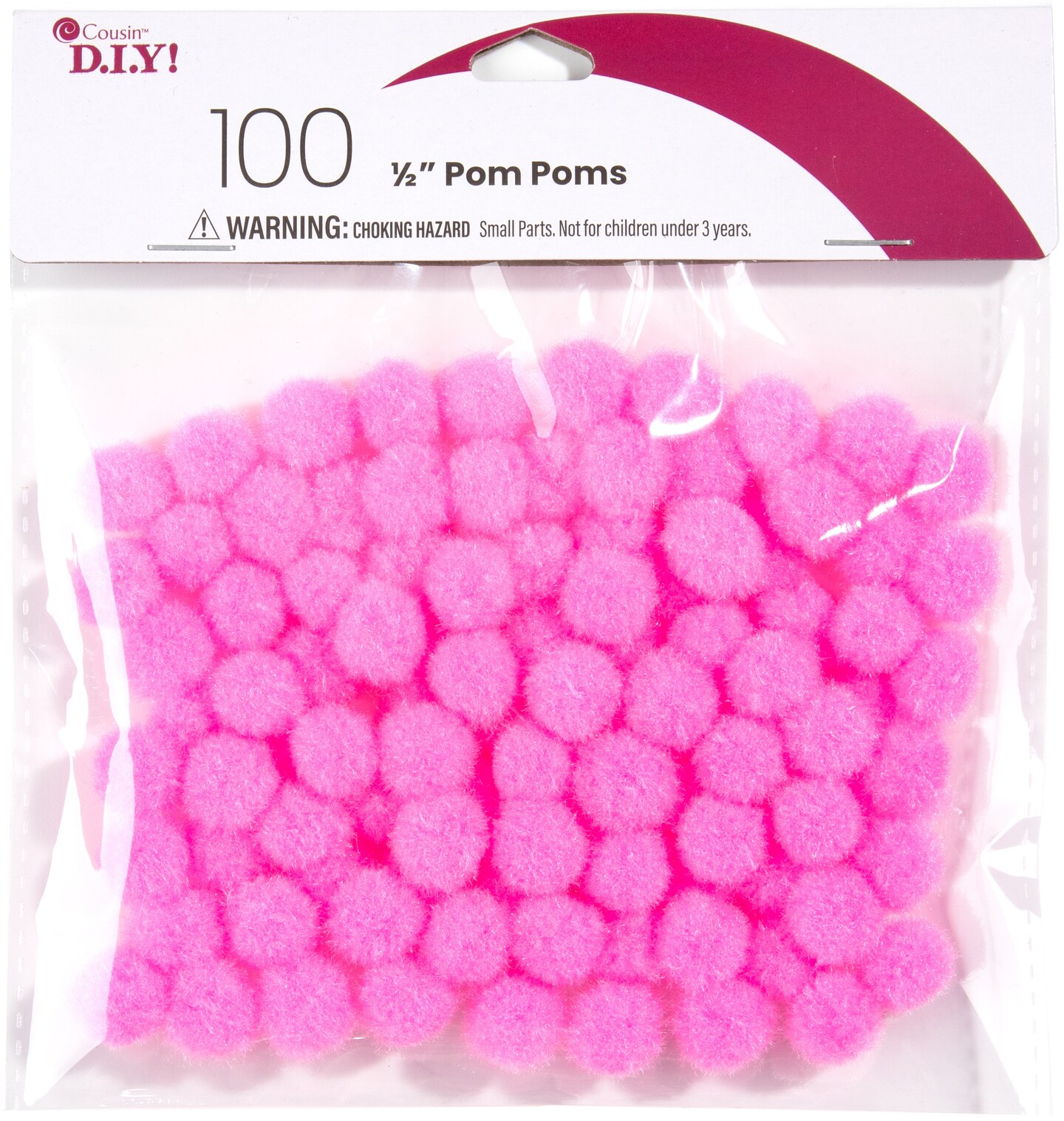 CousinDIY Pom-Poms .5&#x22; 100/Pkg-Light Pink