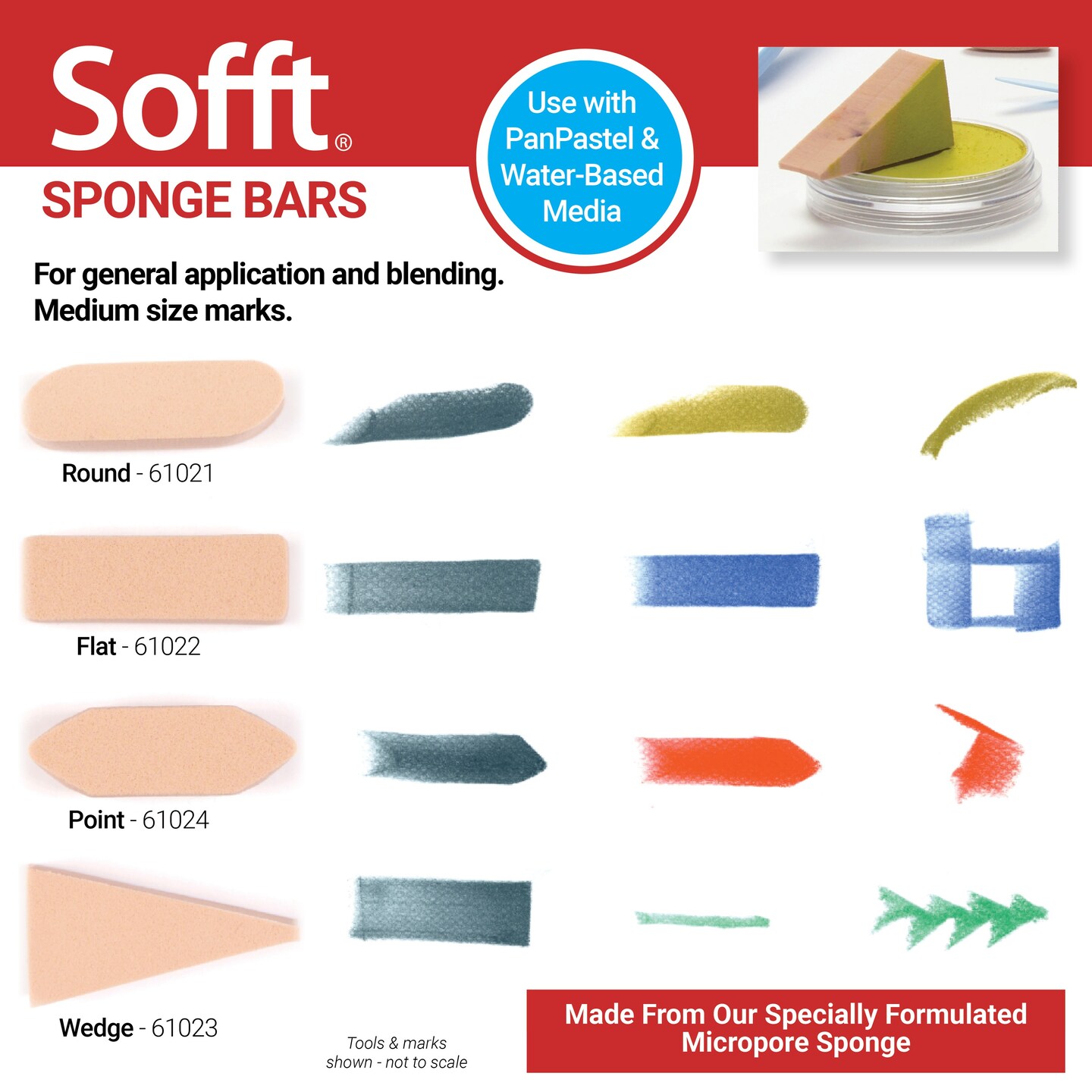 PanPastel Sofft Art Sponges 4/PkgAssorted Michaels