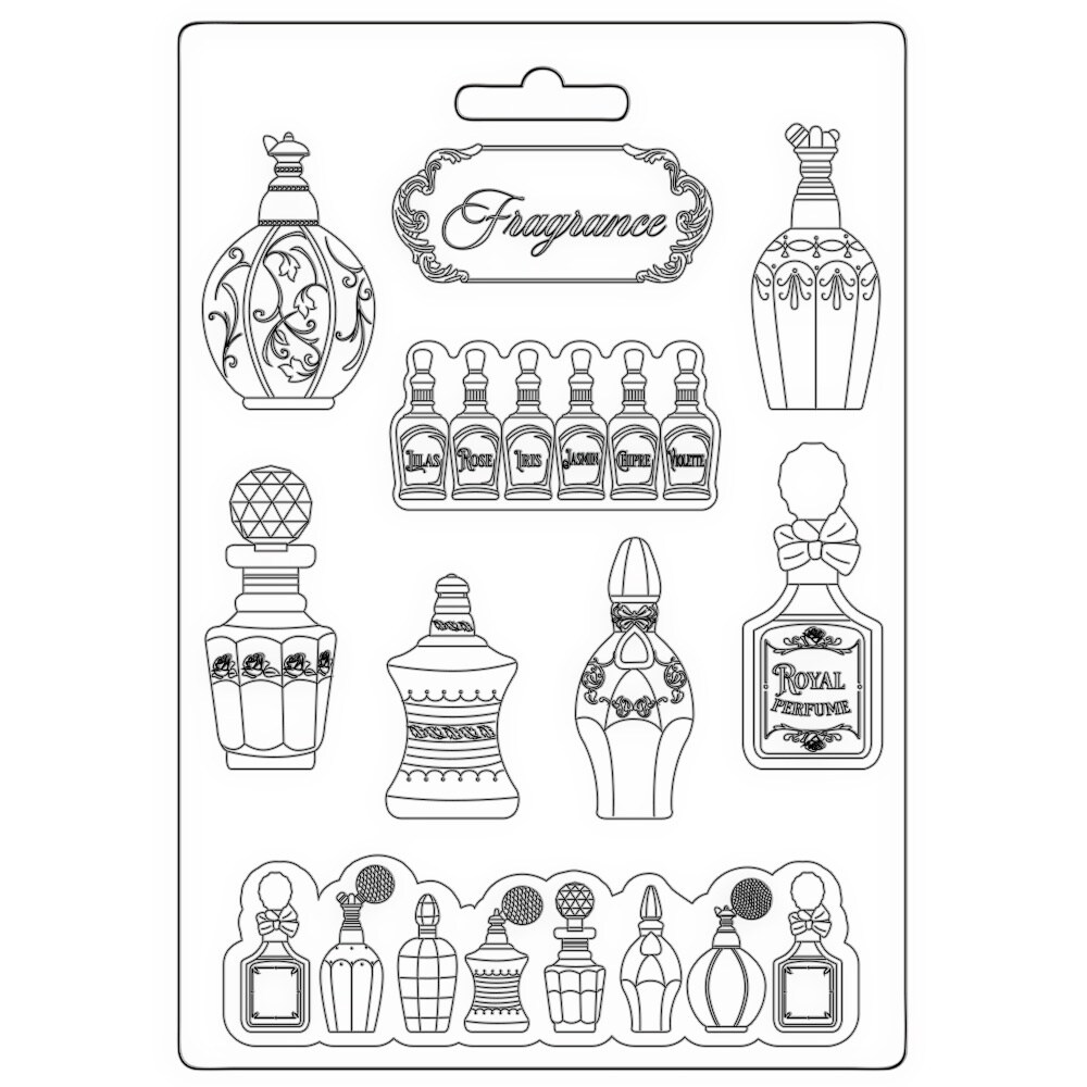 Stamperia Soft Maxi Mould A4-Rose Parfum Fragrance