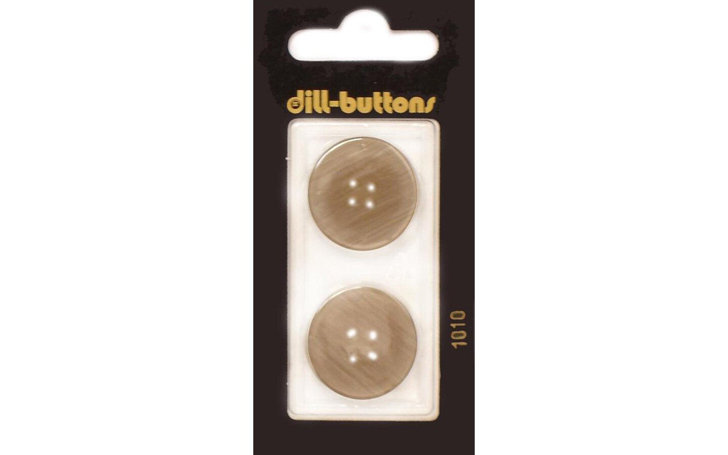 Dill Buttons 25Mm 2Pc 2 Hole Brown