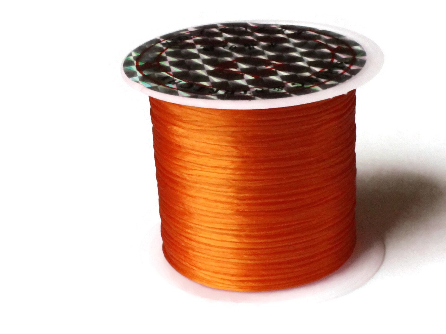 3 Rolls Thread Orange Elastic Cord 0.8mm Elastic Thread 10 Meters per roll