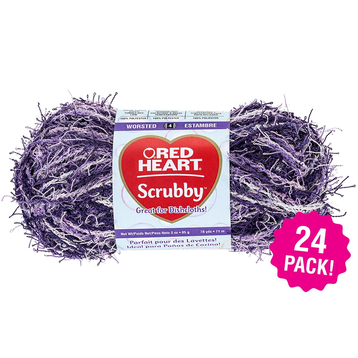 Multipack of 24 - Red Heart Scrubby Yarn-Jelly