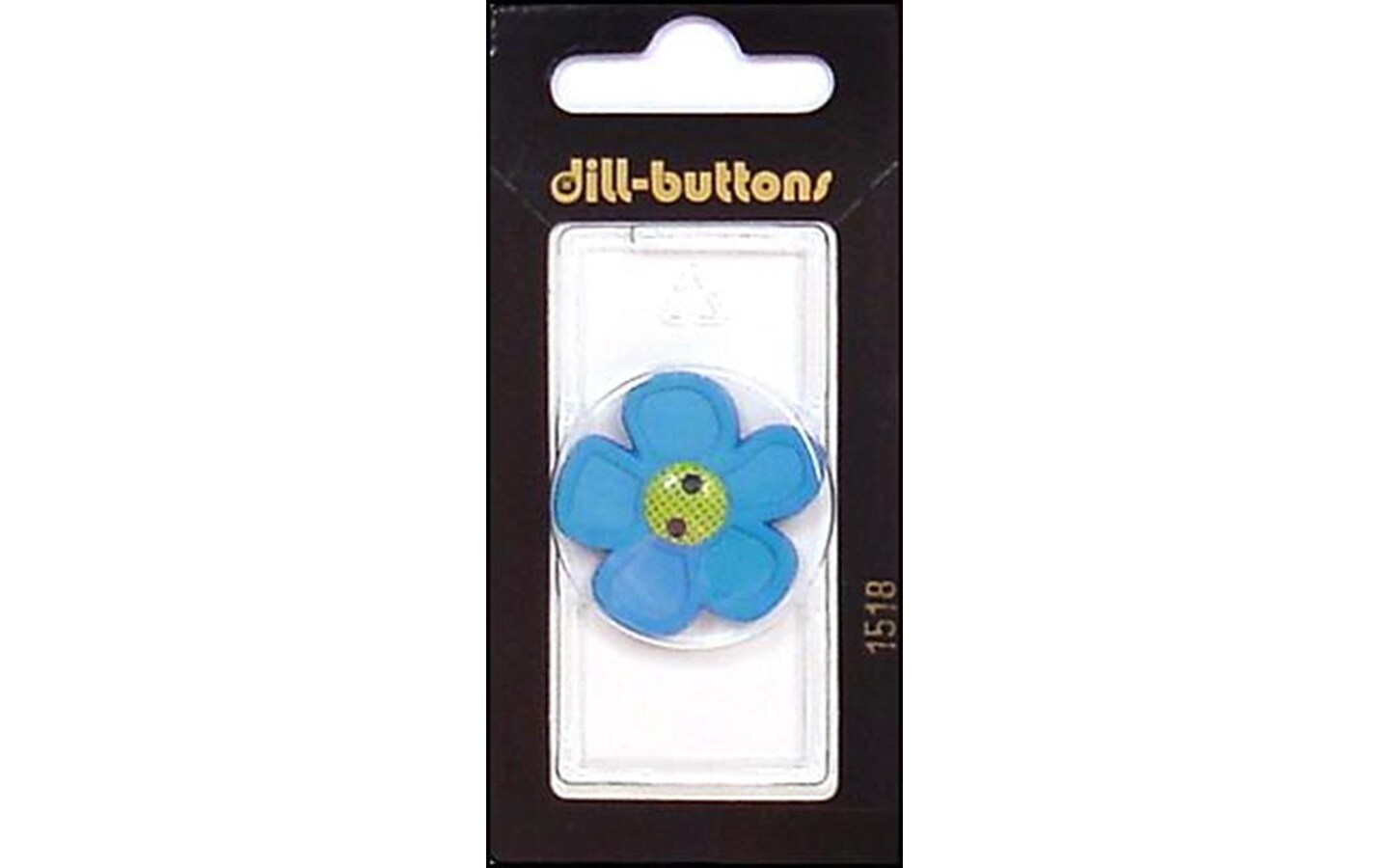 Dill Buttons 28Mm 1Pc 2 Hole Blue Flower Michaels