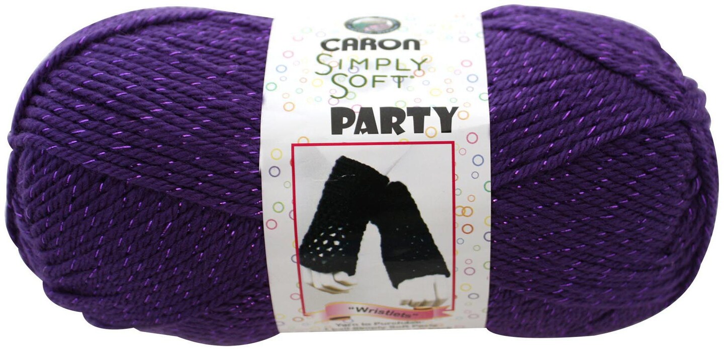 Multipack of 24 - Caron Simply Soft Party Yarn-Purple Sparkle | Michaels