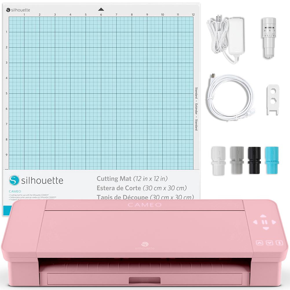 Silhouette Blush Pink Cameo 4 w/ Updated Autoblade, 3x Speed, Roll Feeder