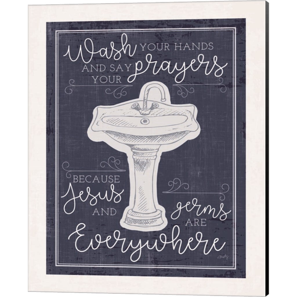 Wash Your Hands & Bubble Bath by Misty Michelle 12" x 15" Canvas Wall Art (Set of 2)