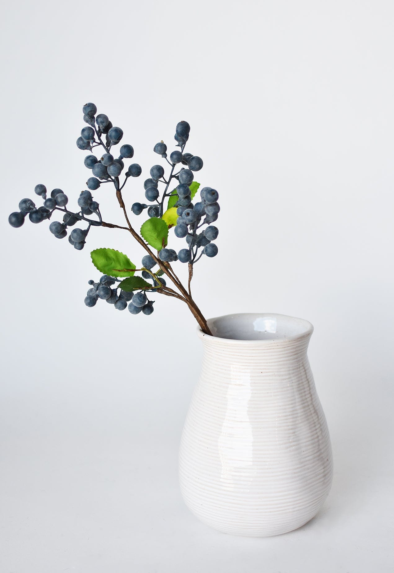 14&#x22; Faux Blue Berry Stem