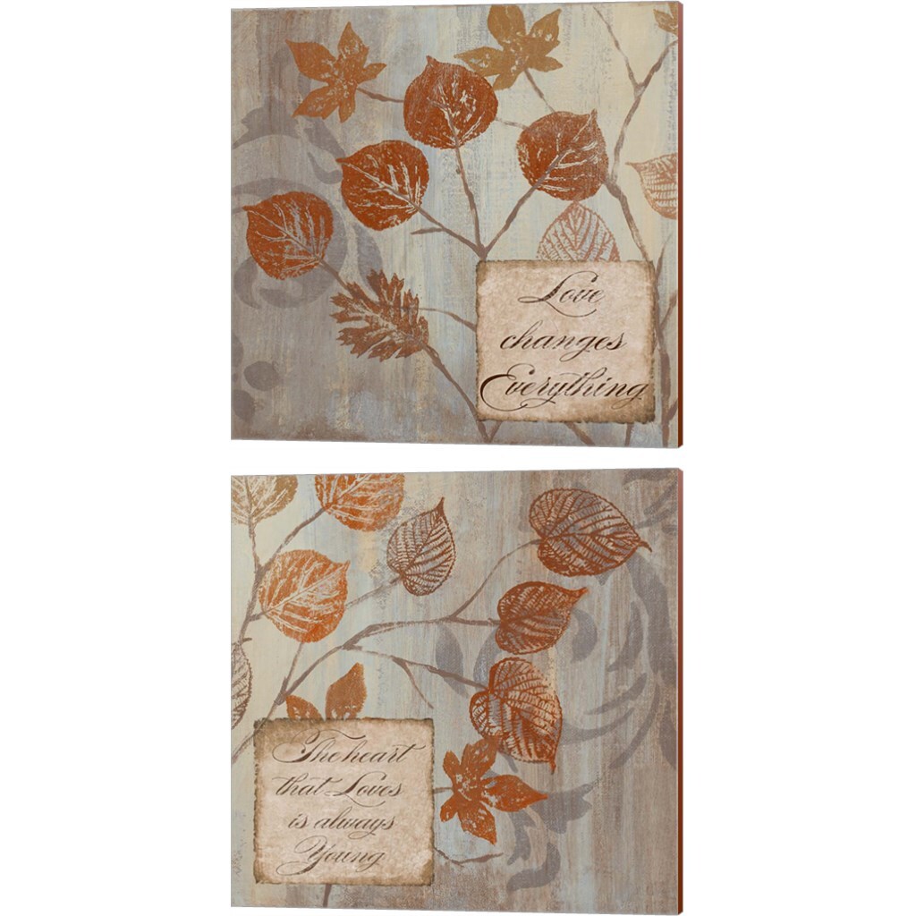 Everything & Heart by John Spaeth 14" x 14" Canvas Wall Art (Set of 2)