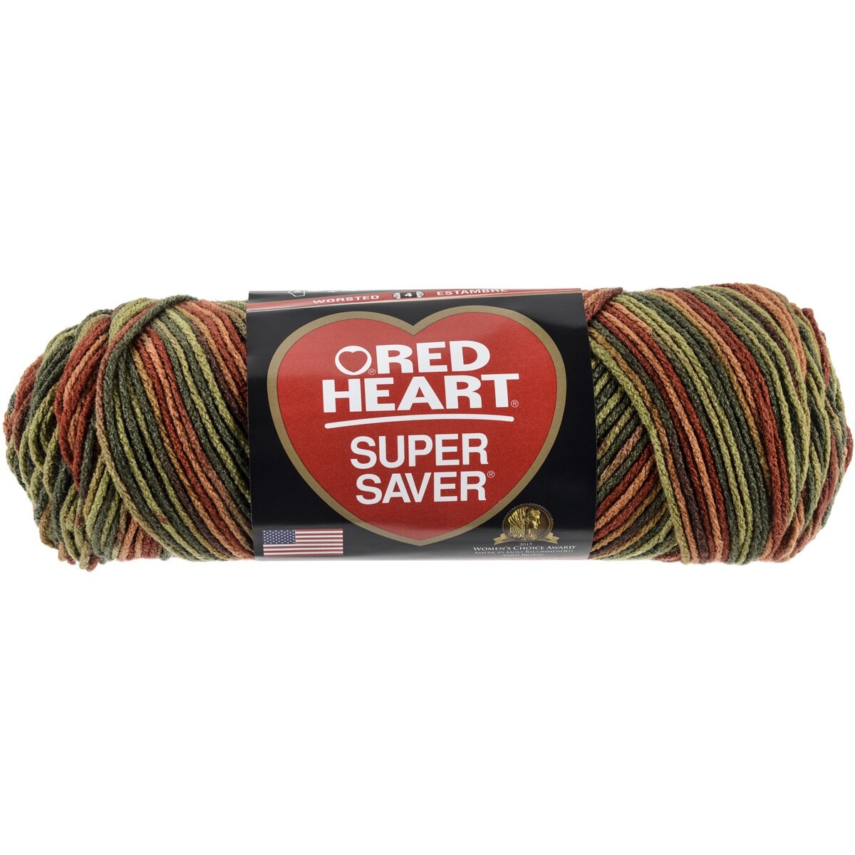 Red Heart Super Saver Fall Yarn - 3 Pack of 141g/5oz - Acrylic - 4 Medium (Worsted) - 364 Yards - Knitting/Crochet