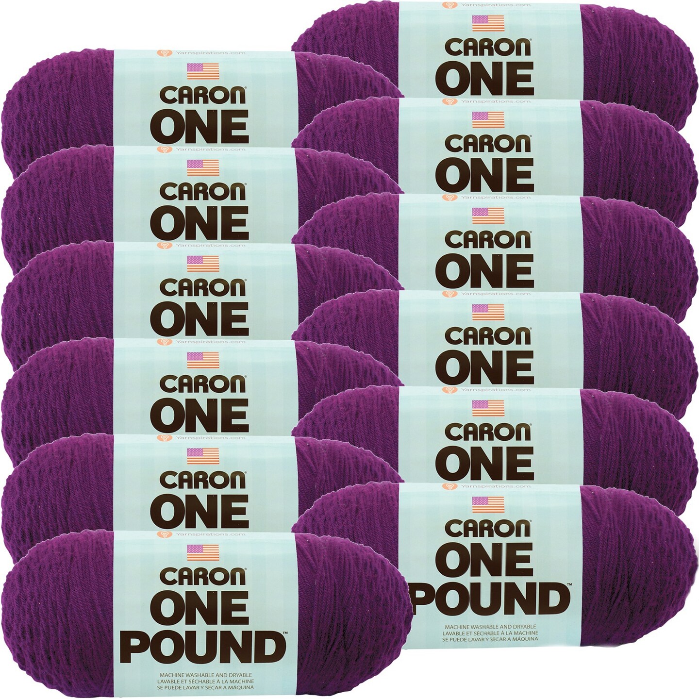 Multipack of 12 - Caron One Pound Yarn-Purple