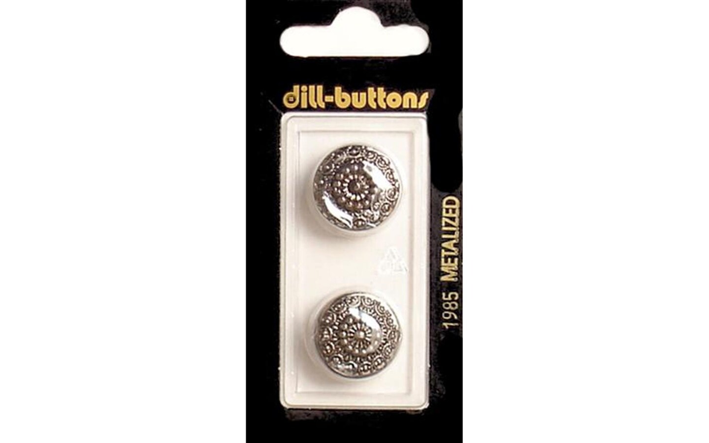 Dill Buttons 18Mm 2Pc Shank Antique Silver