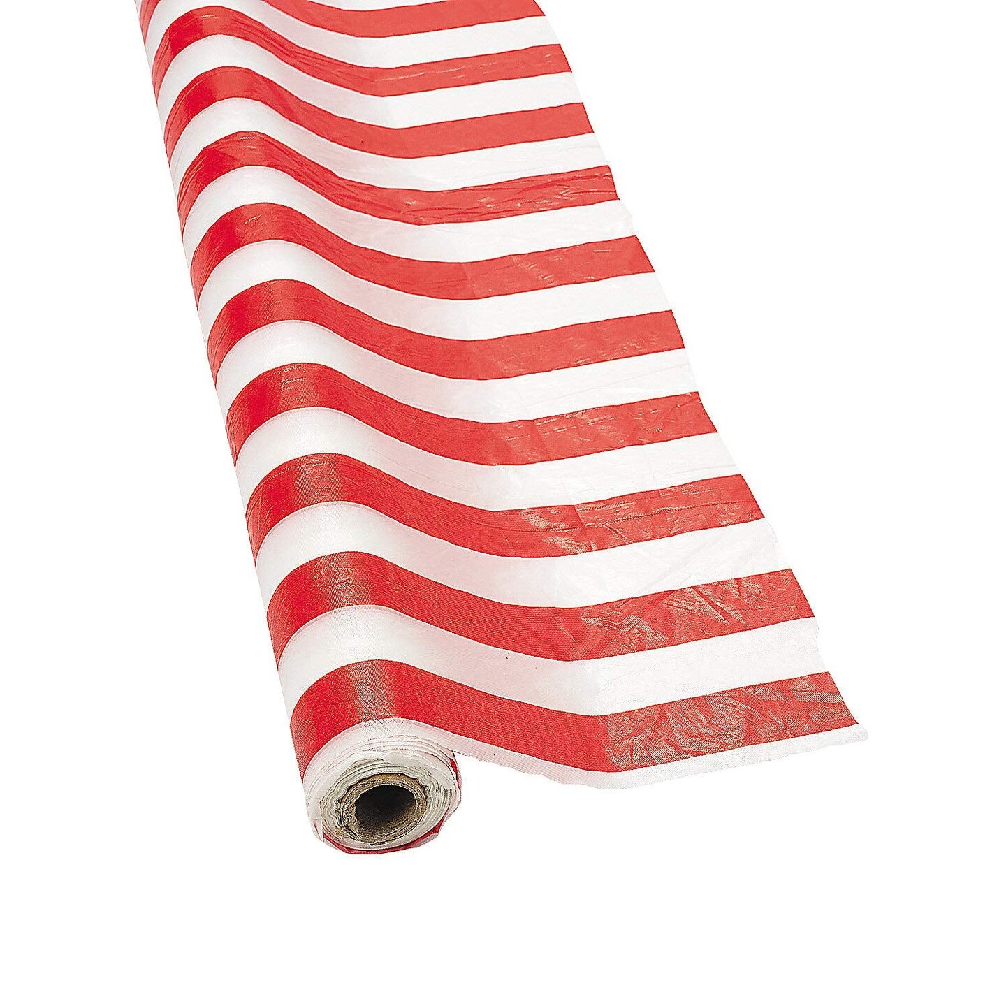 新品Fun Express Red and White Striped Tablecloth Roll (100 ft