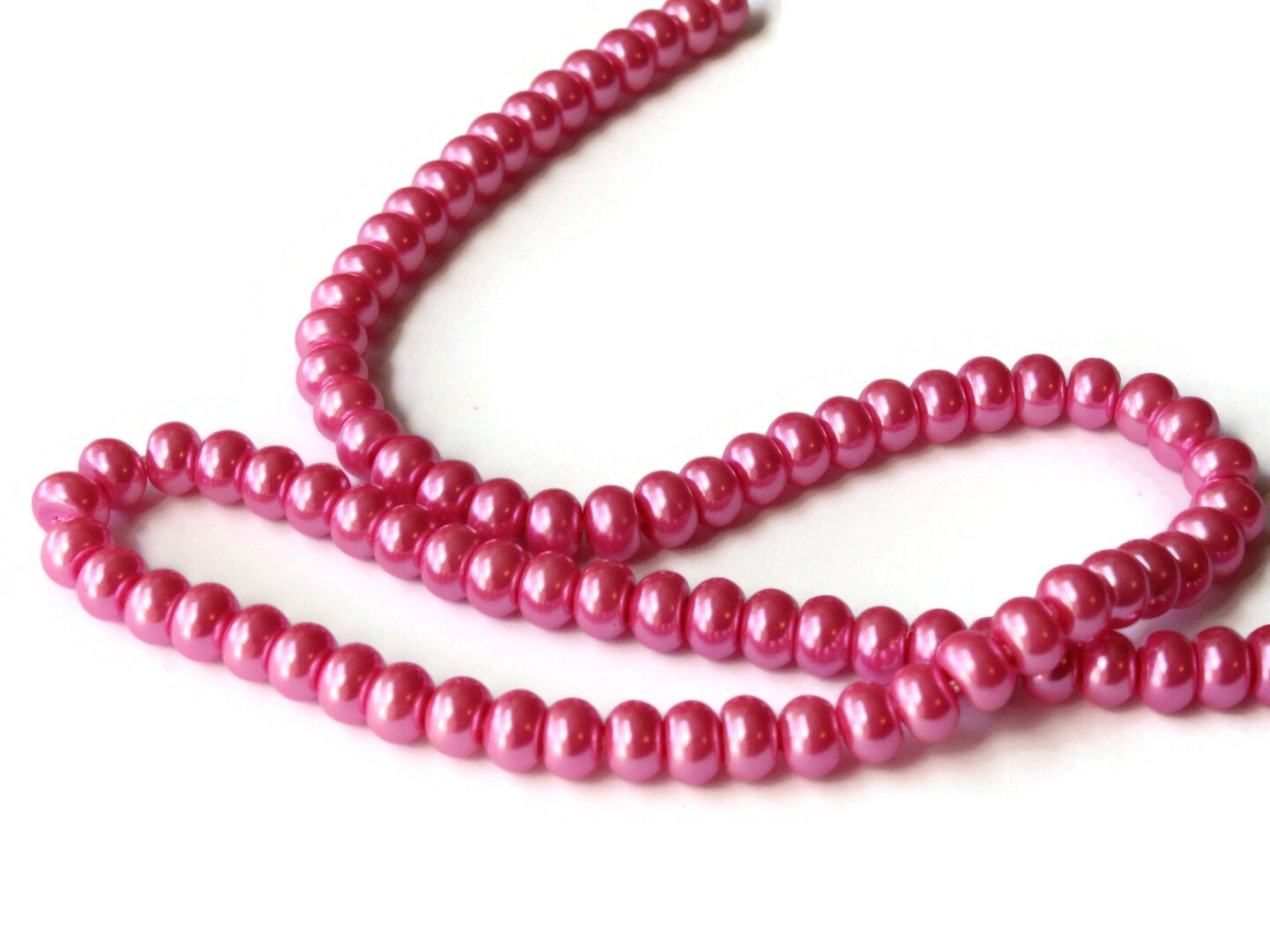 90 6mm Red Rondelle Glass Pearl Beads by Smileyboy Beads | Michaels