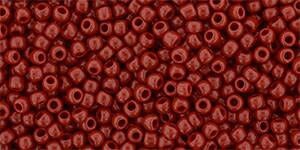 Toho 11/0 Round Japanese Seed Bead, TR11-45, Opaque Pepper Red