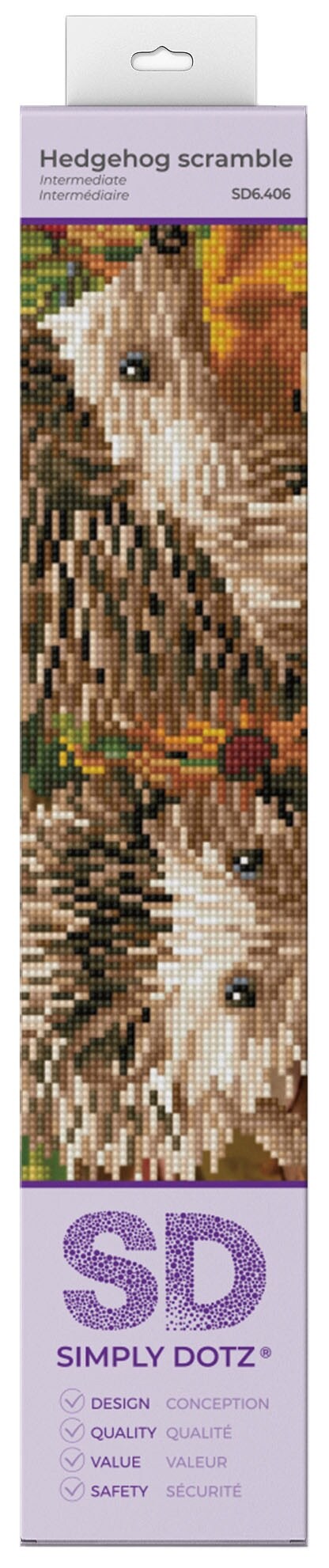 Diamond Dotz Simply Dotz Diamond Art Kit 24.4&#x22;X9.8&#x22;-Hedgehog Scramble