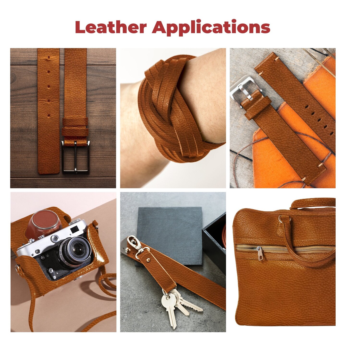 ELW Genuine American Leather Bison 8-9 oz (3.2-3.4mm) Thickness - Straps, Belts, Strips - 60" -  Full Grain Hide DIY Craft Projects, Bag, Chap, Moccasins, Jewelry, Wrapping
