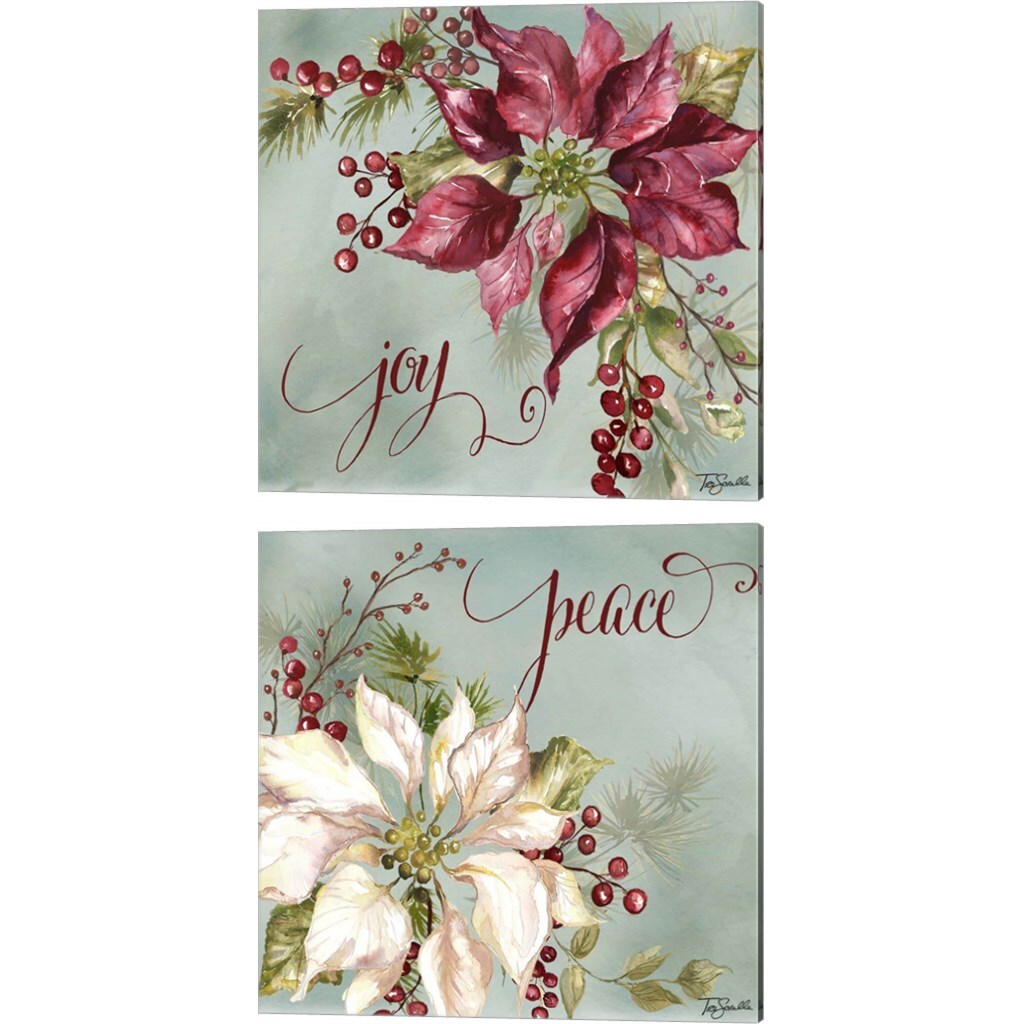 Winter Joy by Tre Sorelle Studios 14" x 14" Canvas Wall Art (Set of 2)
