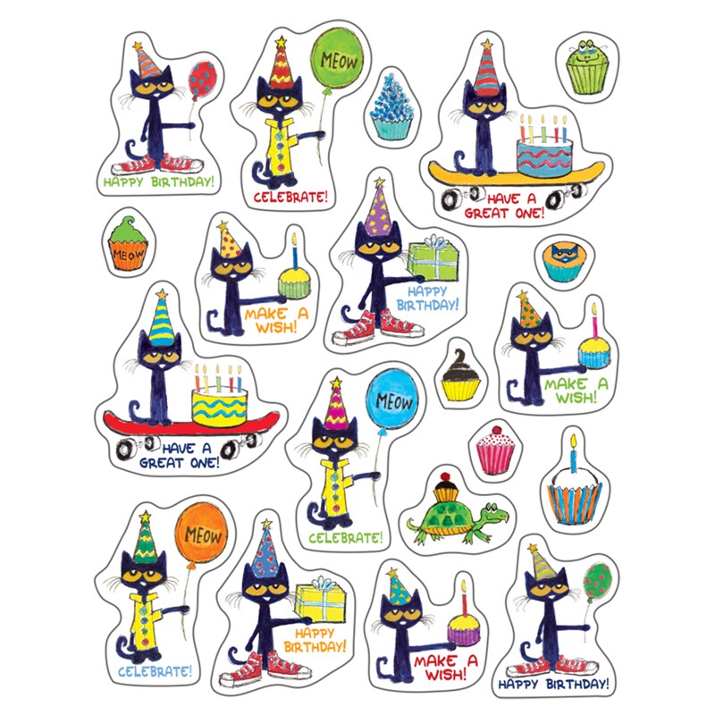 Pete the Cat&#xAE; Happy Birthday Stickers, Pack of 120