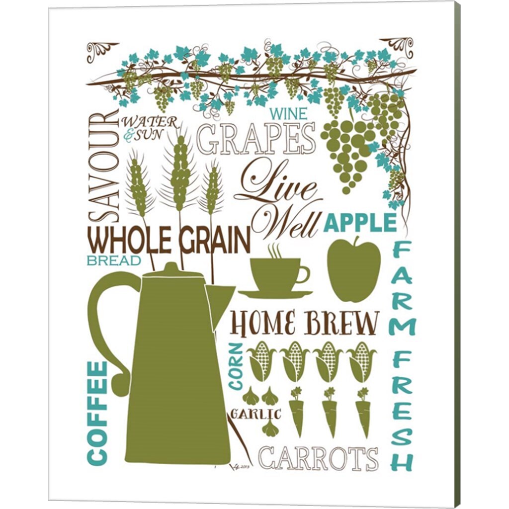 Culinary Love (color) by Leslie Fuqua 12&#x22; x 15&#x22; Canvas Wall Art (Set of 2)