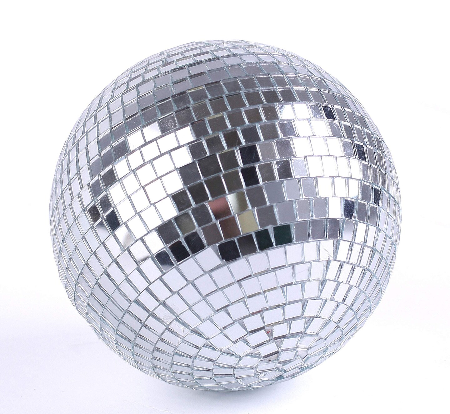 Big Mo&#x27;s Toys Mirror Ball - Silver Hanging Disco Ball Party Decoration Accessories for 70s Parties