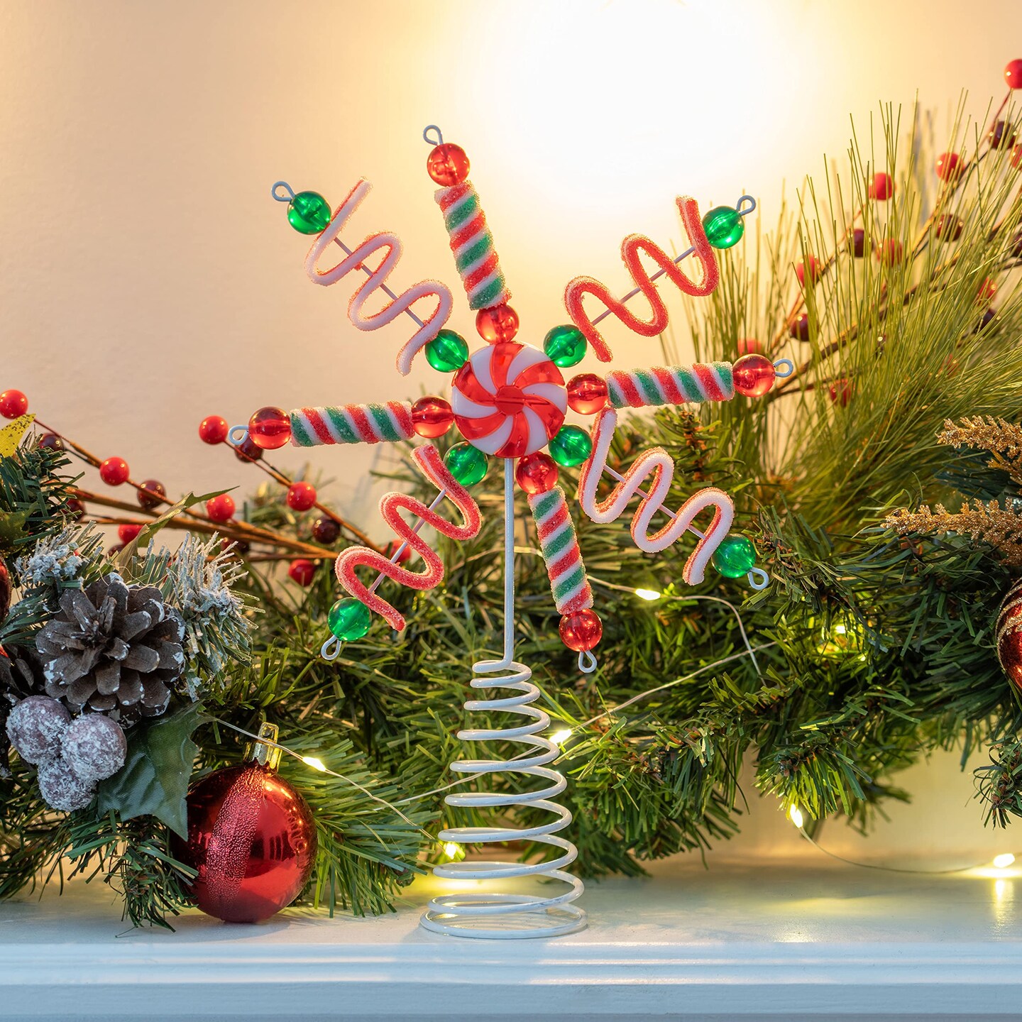Oversized Candy Canes Tree Topper