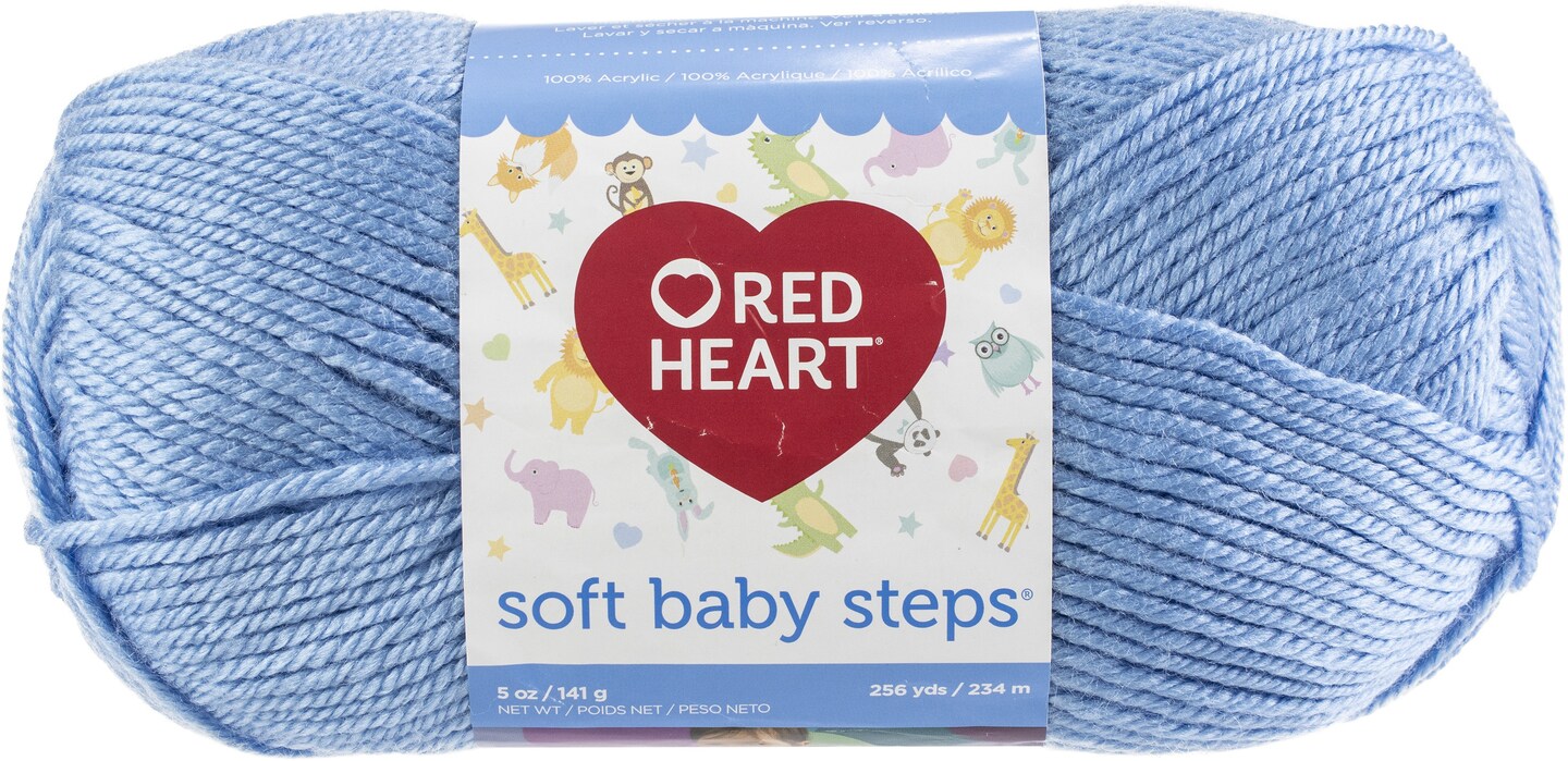 Red Heart Soft Baby Steps Baby Blue Yarn 3 Pack of 141g/5oz Acrylic