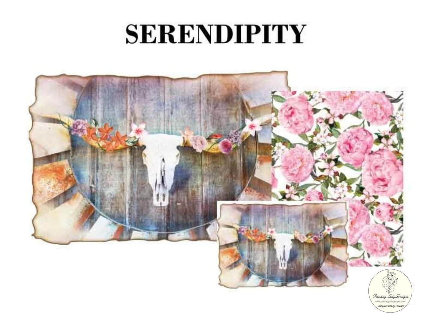 Peonies in Pink Decoupage Papers for Crafting and Multi Media Art (medium)