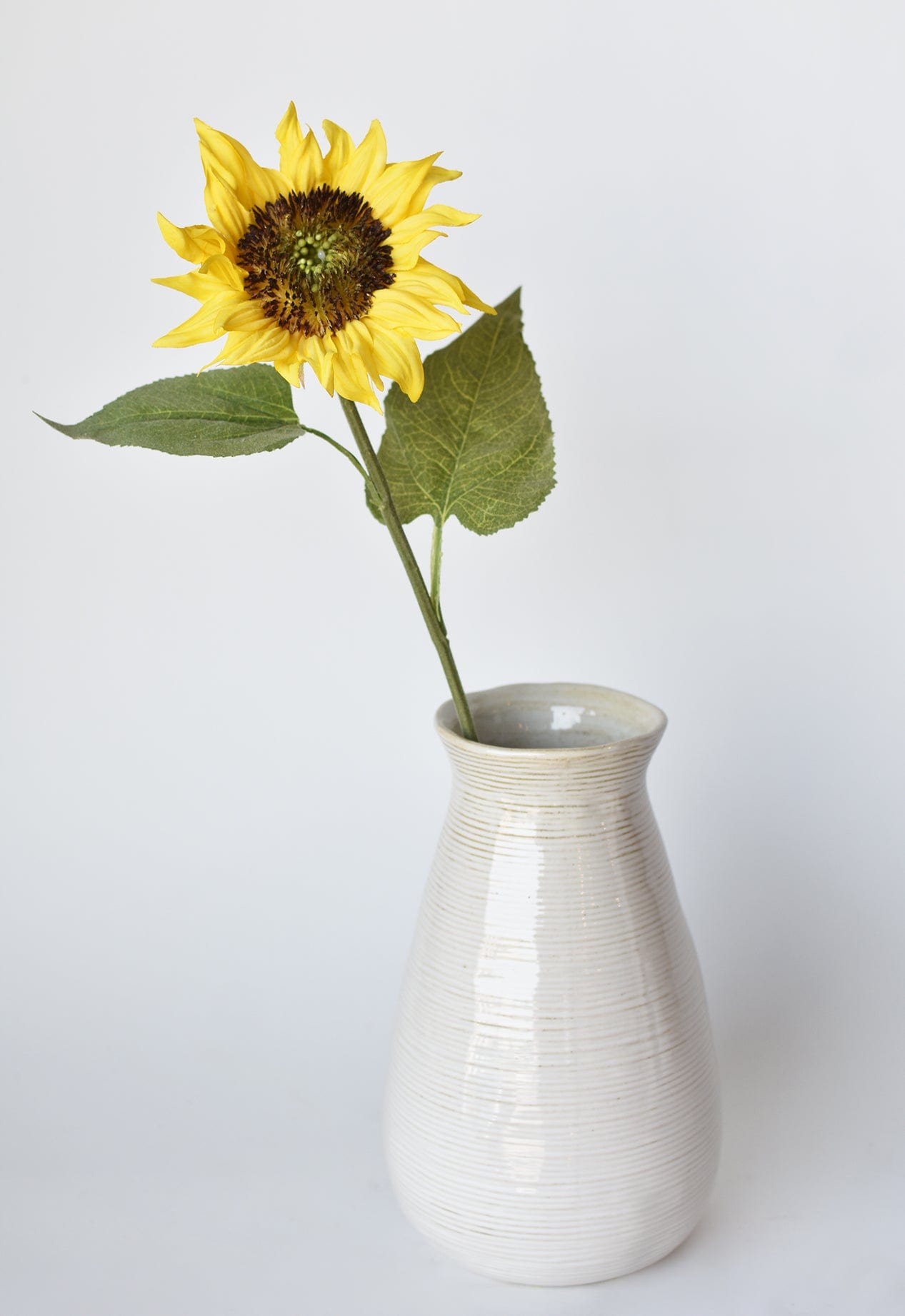 25&#x22; Faux Sunflower Stem Yellow