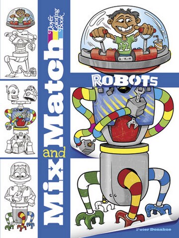 MIX AND MATCH ROBOTS COLORING BOOK
