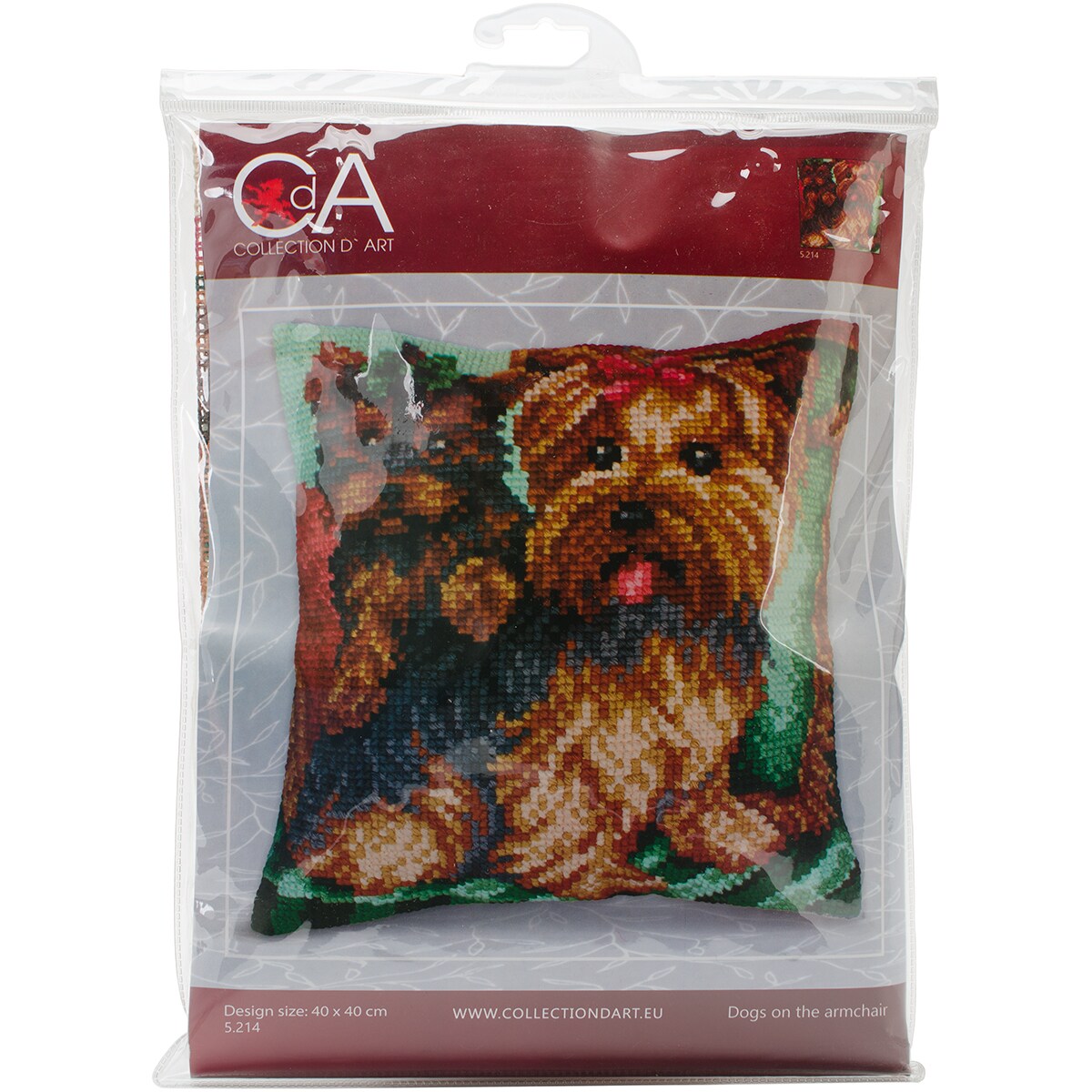 RTO On A Branch Magnolia Needlepoint Cushion Kit - 15.75" X 15.75" Stamped Canvas, Yarn & Needle Included