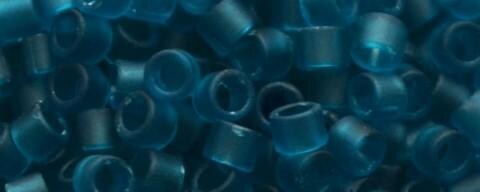 Toho Aiko Cylinder Seed Bead - TB-0007BDF - Transparent Frost Teal, 5 grams