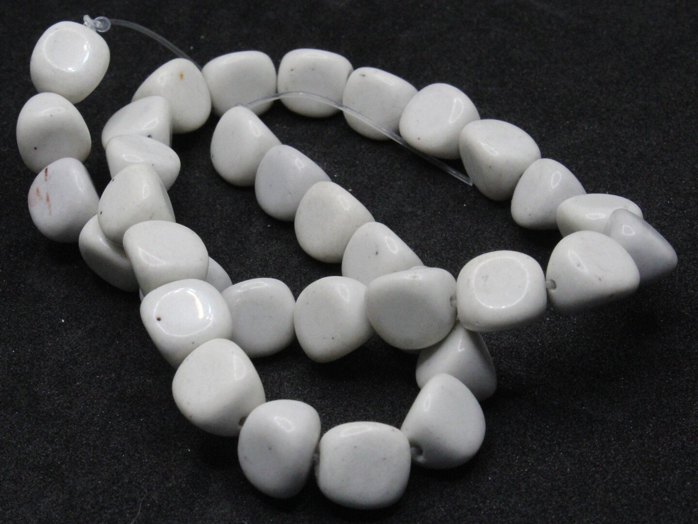 15 inch Stone Nugget Beads   White Mountain Jade Dolomite Marble Gemstone Beads