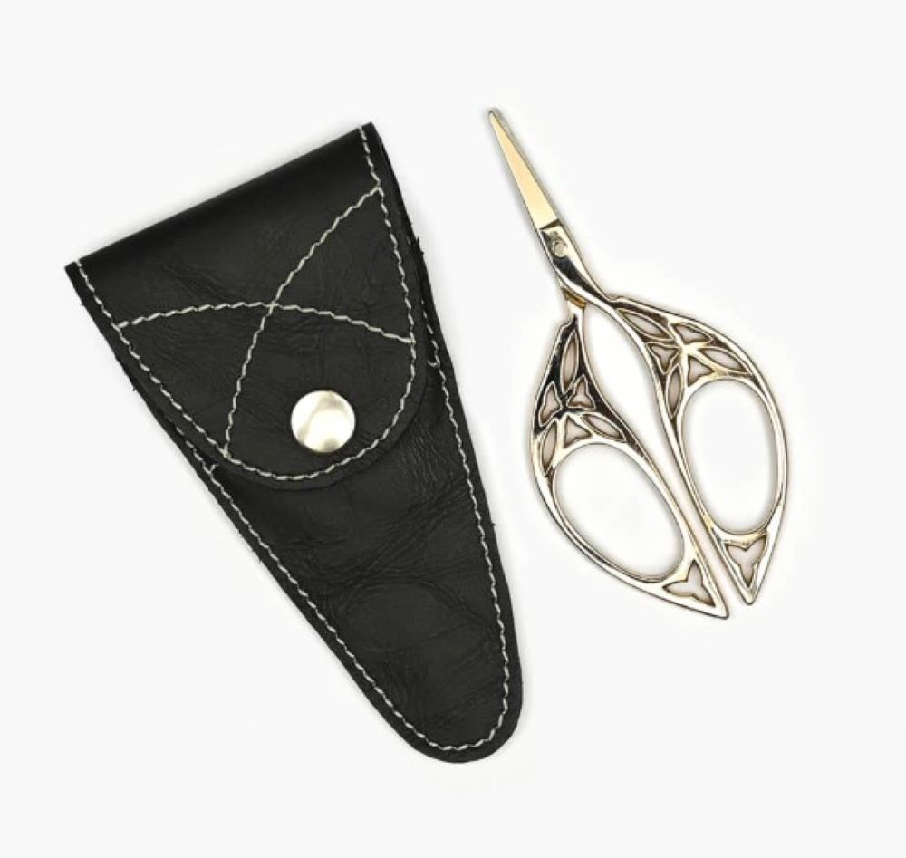 Lantern Moon Art Deco Embroidery Scissor with Leather Case