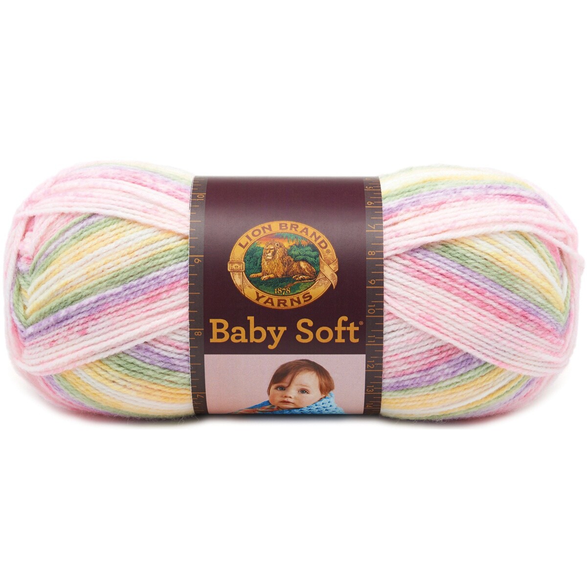 (6 Pack) Lion Brand Baby Soft Yarn - Circus Print