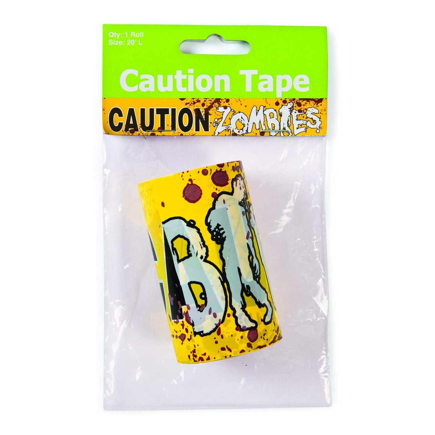 Fun Express 1 Caution Zombies Party Tape Roll, 20&#x27;