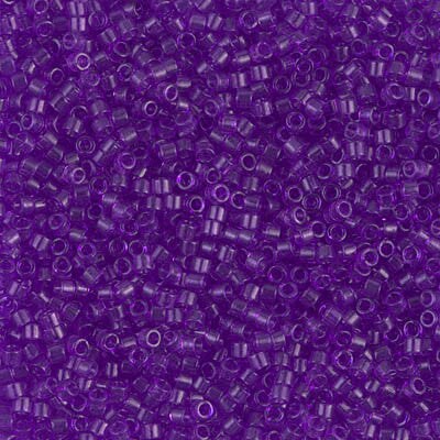 Miyuki Delica Bead 11/0, DB1315, Dyed Transparent Red Violet, 5 grams