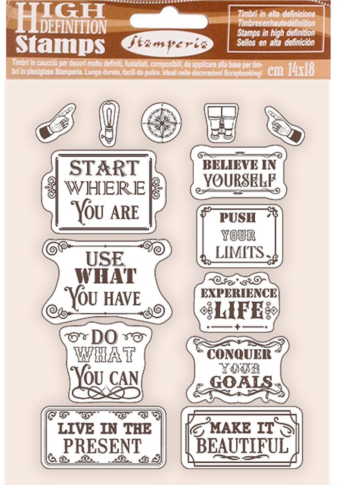 Stamperia Cling Rubber Stamp 5.5&#x22;X7&#x22;-Quotes, Lady Vagabond Lifestyle