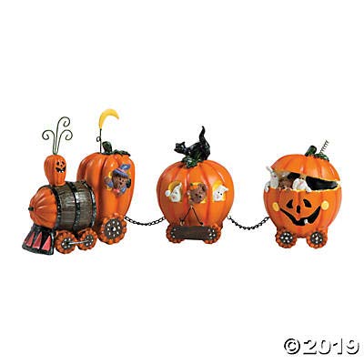 Pumpkin Express Train for Halloween - Home Decor - Figurines - Molded - Halloween - 1 Piece