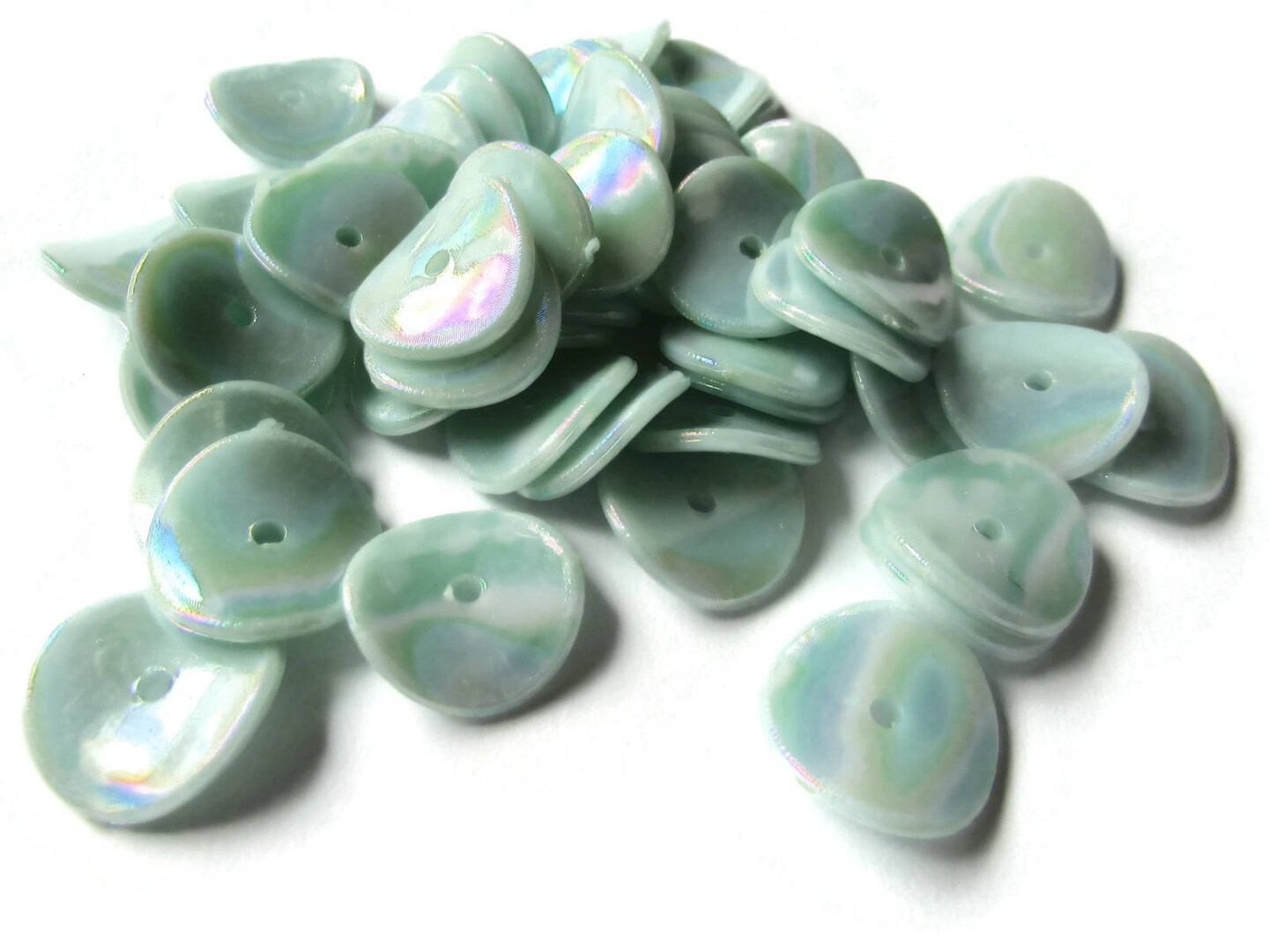 50 15mm Sky Blue Plastic Wavy Disc Beads Michaels
